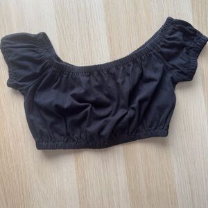 Wilfred Charcoal Off-Shoulder Top